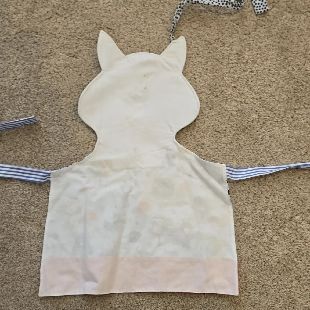 Kids Fox Character Apron in Orange and Multicolor